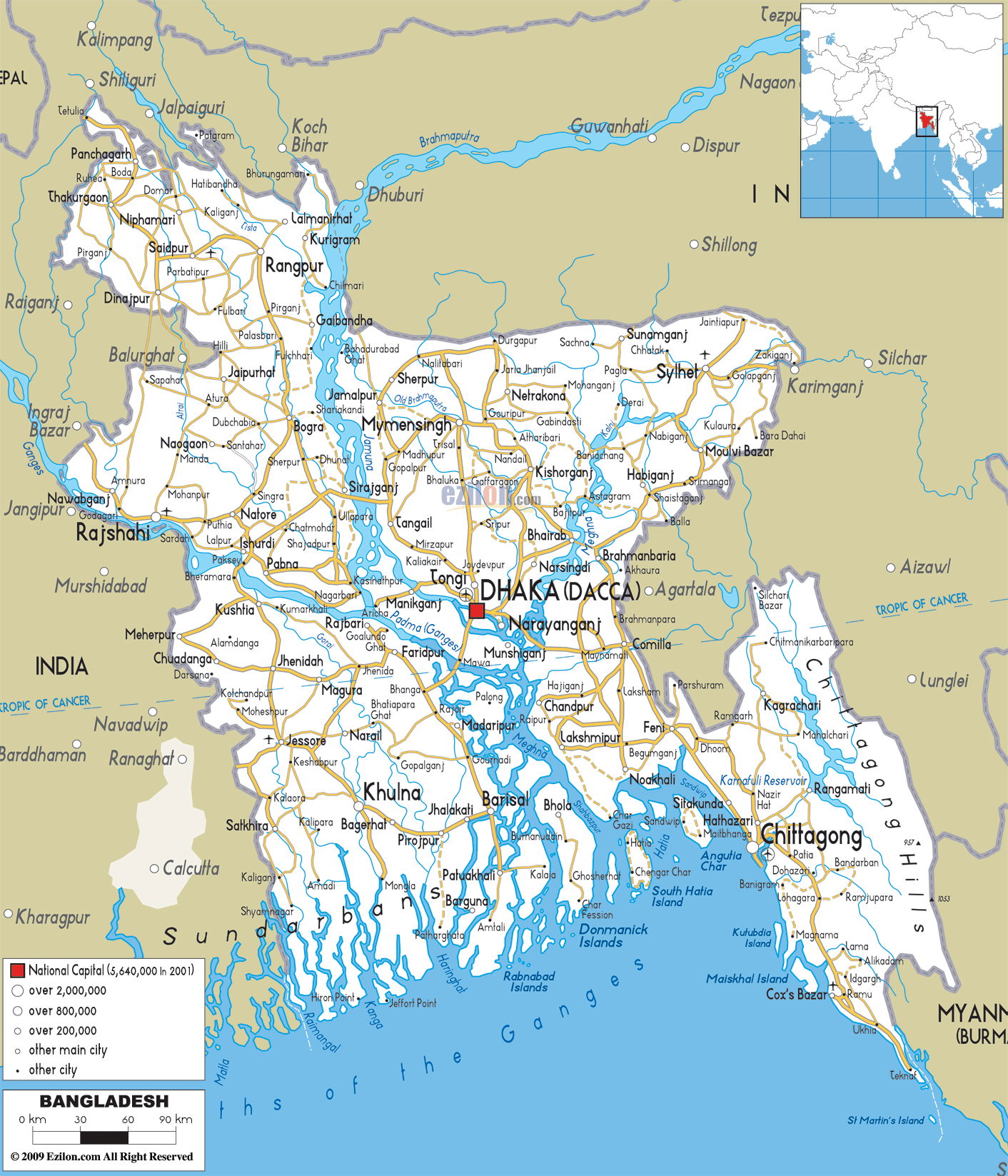 road-map-of-Bangladesh